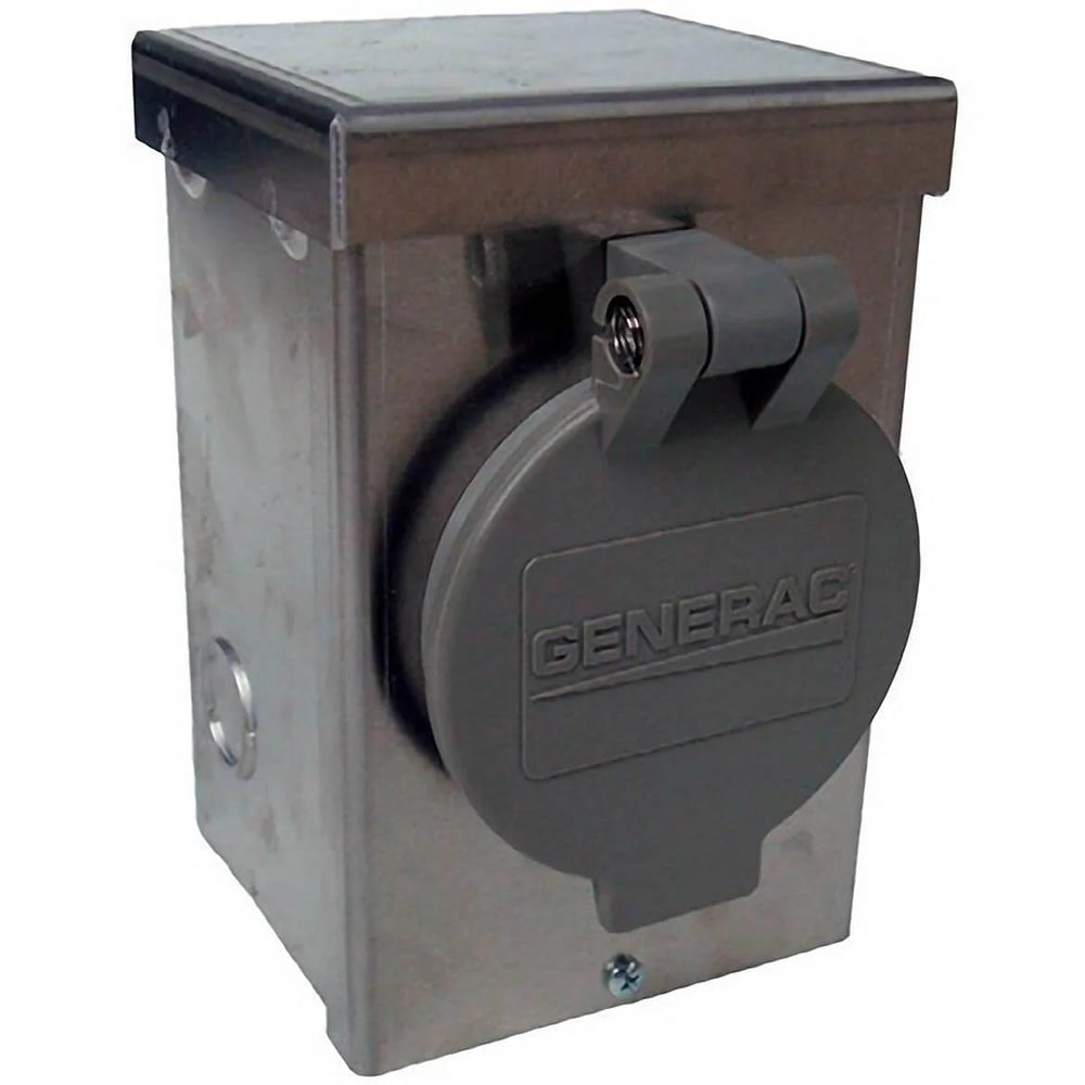 30 AMP POWER INLET BOX 125/250V ALUMINUM NEMA L1430 WITH SPRINGLOADED FLIP