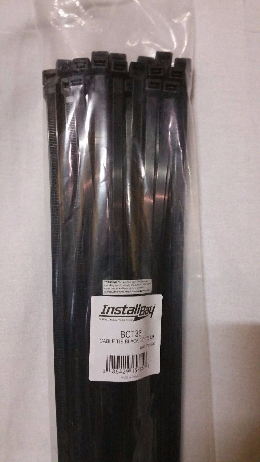 36 INCH CABLE TIE BLACK - PACKAGE OF 50