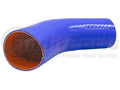 Vibrant 3.25in I.D. x 4in Long Gloss Blue Silicone 45 Degree Elbow