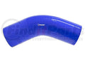 Vibrant 3.25in I.D. x 4in Long Gloss Blue Silicone 45 Degree Elbow