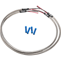 NAMZ Turn Signal Harness 36in. (SS Braided & Clear Coated - For Switch Housing Mounted Signals)