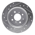 R1 Concepts Brake Rotor Drilled and Slotted Silver Fits Acura EL