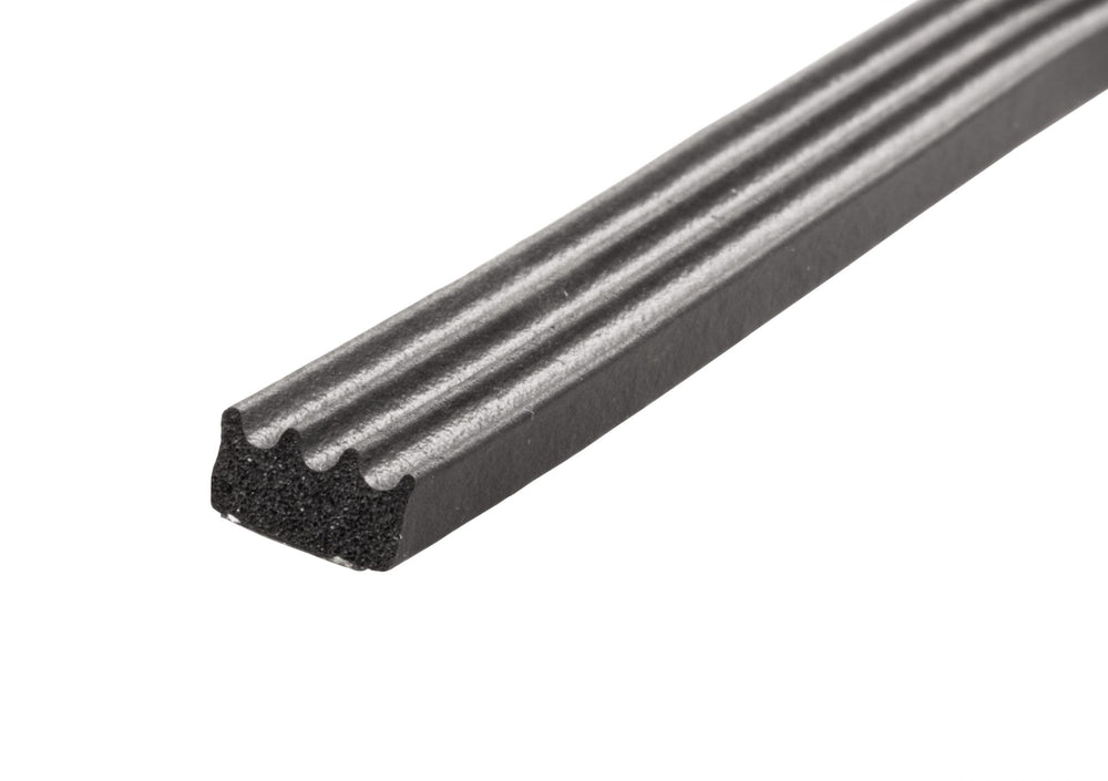 RIBBED STYLE EDPM SPONGE RUBBER SEAL 50FT