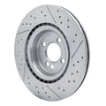R1 2009-2014 Mini Cooper Clubman Front Brake Rotor - Drilled and Slotted