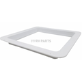 UNIVERSAL VENT 14IN 12V WHT LID GALV. COLLAR & 90091 GARNISH