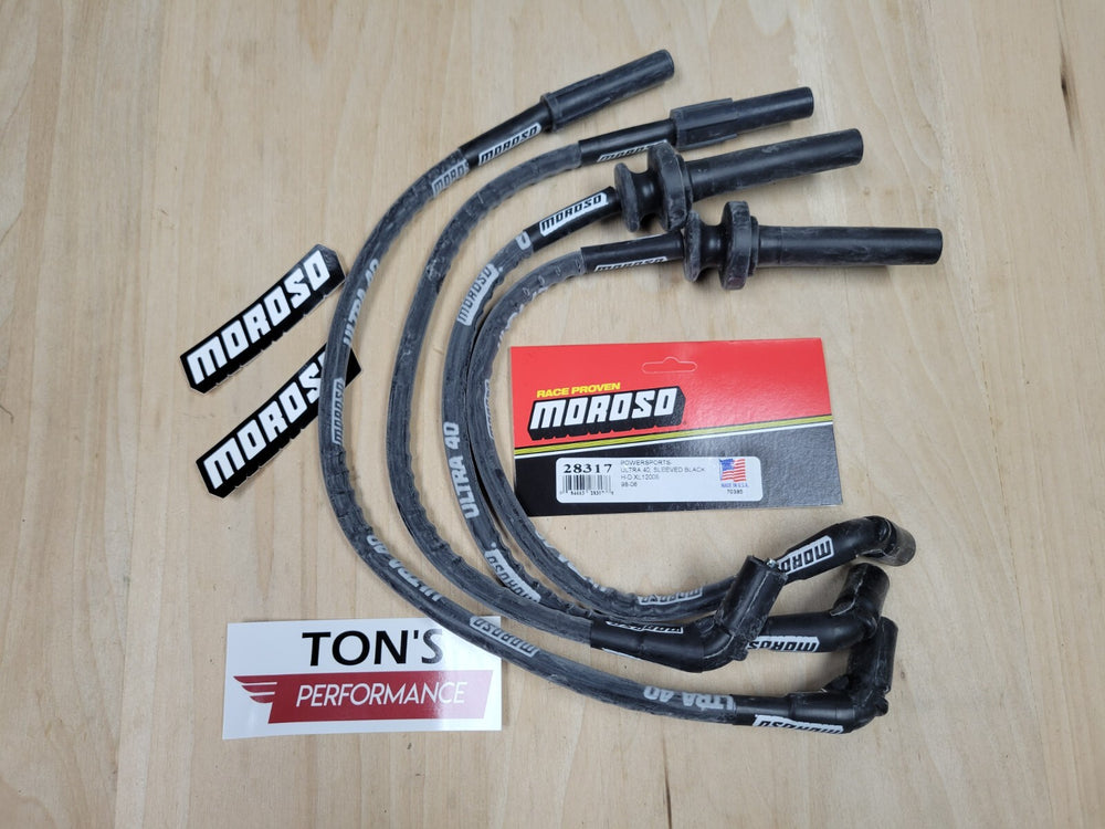 Moroso 98-06 Harley-Davidson XL1200S Ultra 40 Sleeved Wire Set - Black