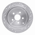 R1 Concepts Brake Rotor Drilled and Slotted Silver Fits Pontiac Vibe