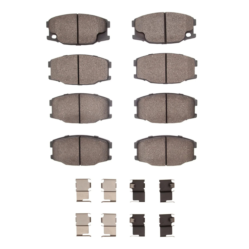 R1 95-04 Mitsubishi Fuso Front Semi Met Brake Pads and Hardware Kit