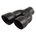 BLACK POWDER COATED DUAL 3.00 IN DOUBLE WALL STAGGERED ANGLE TIP RIGHT