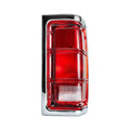 RH TAILLAMP LENS FROM 12/1/87; SWEPTLINE; W/BRIGHT TRIM DODGE PICKUP 8893