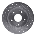 DFC 97-06 Acura INTEGRA Rear Left Drilled & Slotted Silver Brake Rotor
