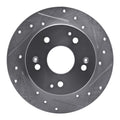 DFC 97-06 Acura RSX Rear Right Drilled & Slotted Silver Brake Rotor