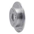 DFC 97-06 Acura RSX Rear Right Drilled & Slotted Silver Brake Rotor