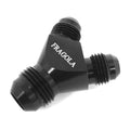 Fragola Y-Fitting -8AN Male Inlet x -6AN Male Outlets Black