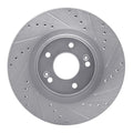 DFC 11-25 Hyundai Kona Rear Right Drilled & Slotted Silver Brake Rotor