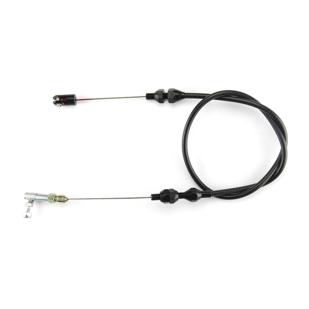 UNIVERSAL THROTTLE CABLE 24IN & BLK FITTINGS