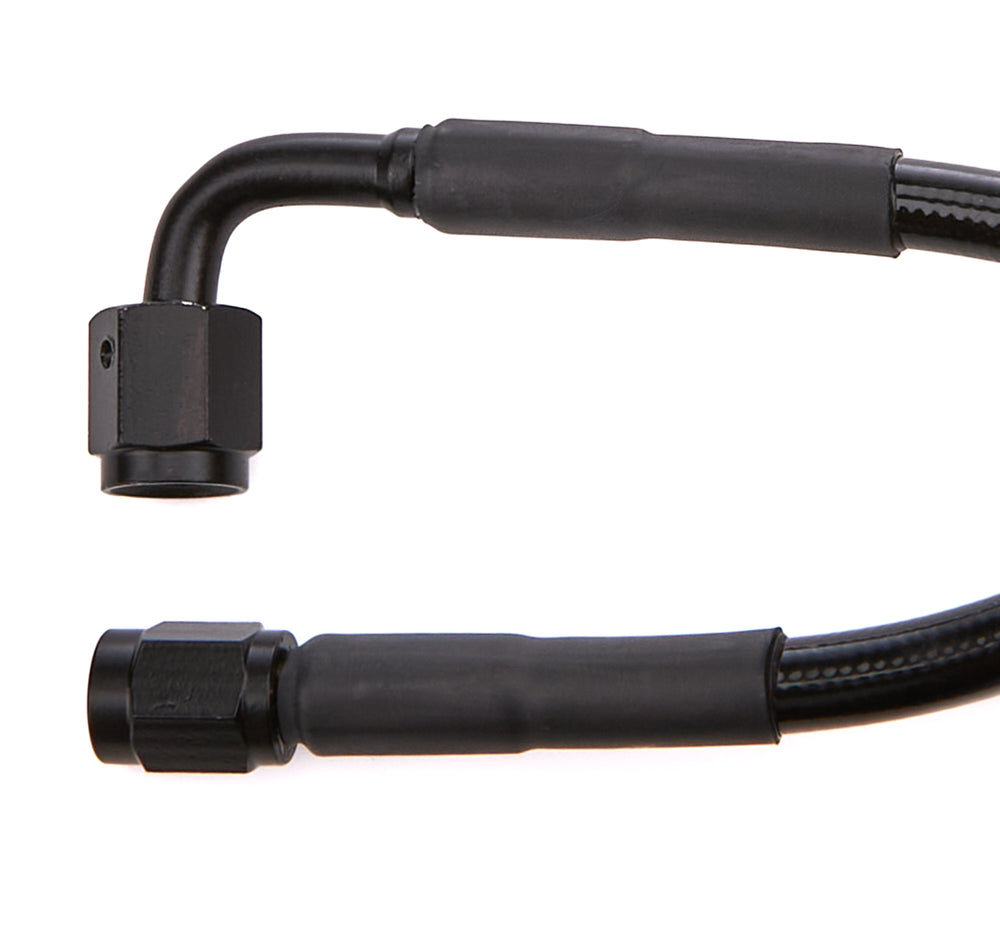 STRAIGHT 3 TO 90 DEGREE 3 60IN PRE ASSEMBLED BRAKE LINE BLACK