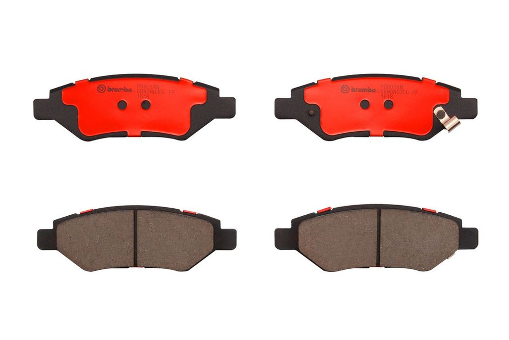 Brembo 08-14 Cadillac CTS/10-16 SRX/10-15 Chevy Camaro Rear Premium NAO Ceramic OE Equivalent Pad