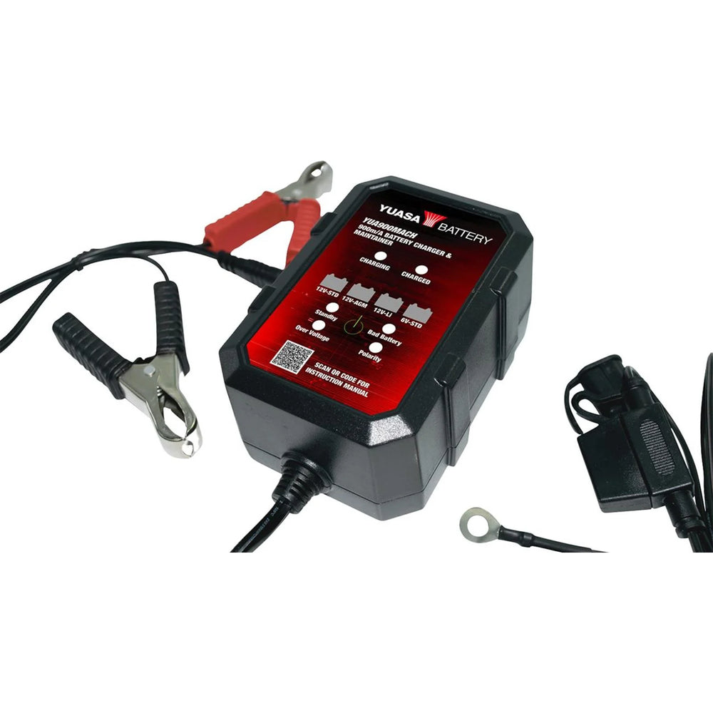 Yuasa 900m Amp Charger & Maintainer - 6V/12V