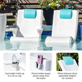 VERO POOL ACCESSORIES INCLUDES PILLOW CUP HOLDER & PHONE HOLDER ATTACHMENT BLUE
