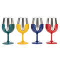 LIBATC WINE TUMBLER 4PACK 8OZ. (NAVY/V.RED/V.YEL/V.GREEN)
