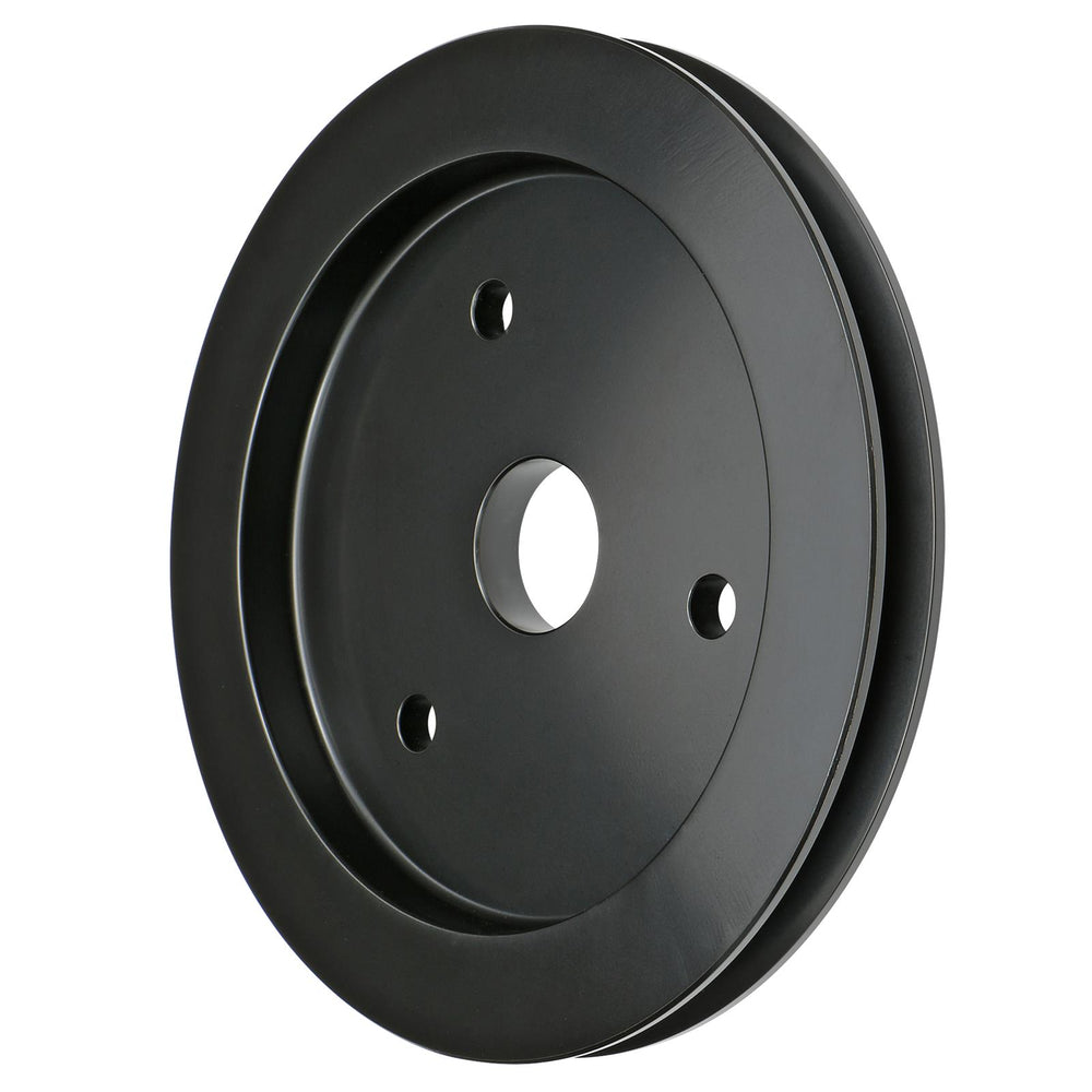 CHEVY 396454 BB CRANKSHAFT PULLEY 1 GROOVE SHORT WATER PUMP ALUMINUM BLACK