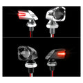 XK Glow Mini Amber Turn Signal Black x2