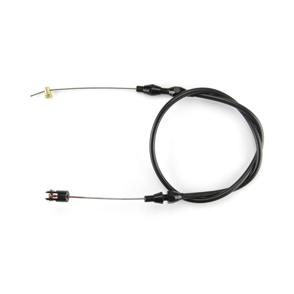 UNIVERSAL THROTTLE CABLE BORLA & 8 STACK INJECTION & BLK FITTINGS