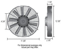 ~(3.3 lbs. 12X12X2)~ 12 in Dyno-Cool Straight Blade Electric Fan