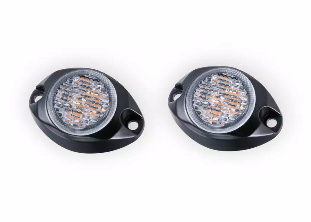 Work Pod Strobe 2 2 Round Mini Surface Mount Strobe Light SAE Class I Amber (2EA)