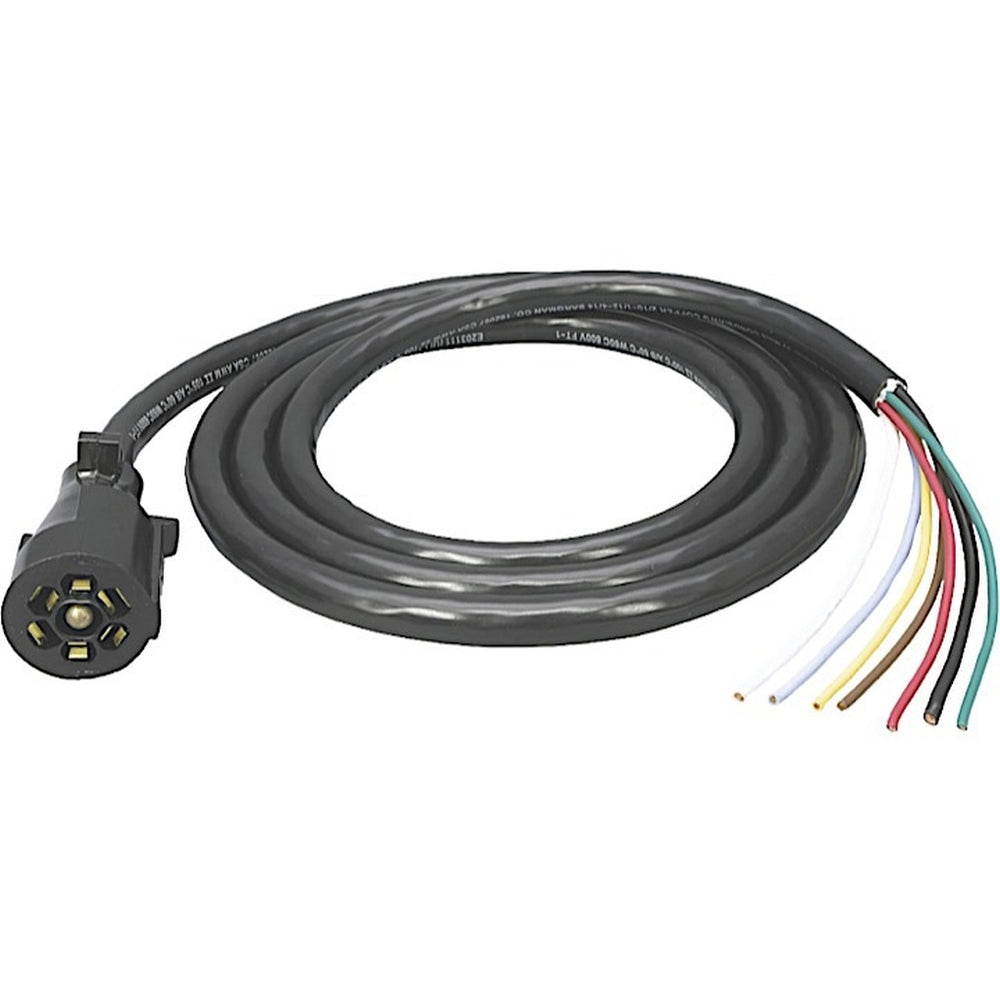 WIRING CONNECTOR 7WAY MOLDED TRAILER END W/ 10FT WIRE