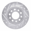 R1 13-16 Dodge DART Rear Left Drilled & Slotted Silver Brake Rotor