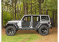 Rugged Ridge Fortis Tube Door Covers Front Pair Black 18-20 Jeep Wrangler JL/JLU