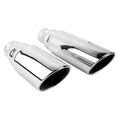 ROLLED ANGLE DOUBLE LAYER SS EXHAUST TIP 3.00IN ID / 5.00IN OD