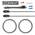 7in RGB LED Jeep Halo Ring XKchrome Bluetooth App Controlled Kit w/ Turn Signal and DRL Function - No Controller