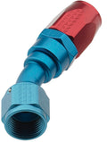 Fragola -12AN x 30 Degree Pro-Flow Hose End - Blue/Red
