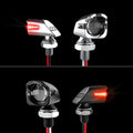 XK Glow Mini Red Turn Signal Chrome x2