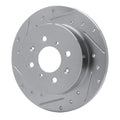 DFC 01-05 Acura EL Rear Left Drilled & Slotted Silver Brake Rotor