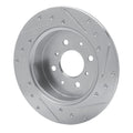 DFC 01-05 Acura EL Rear Left Drilled & Slotted Silver Brake Rotor