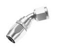 20AN 45Deg Double Swivel Hose End Clear