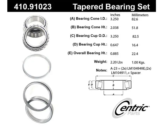 STANDARD TAPERED BEARING