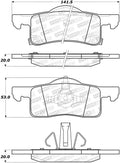 Street Brake Pads w/Shims and Hardware