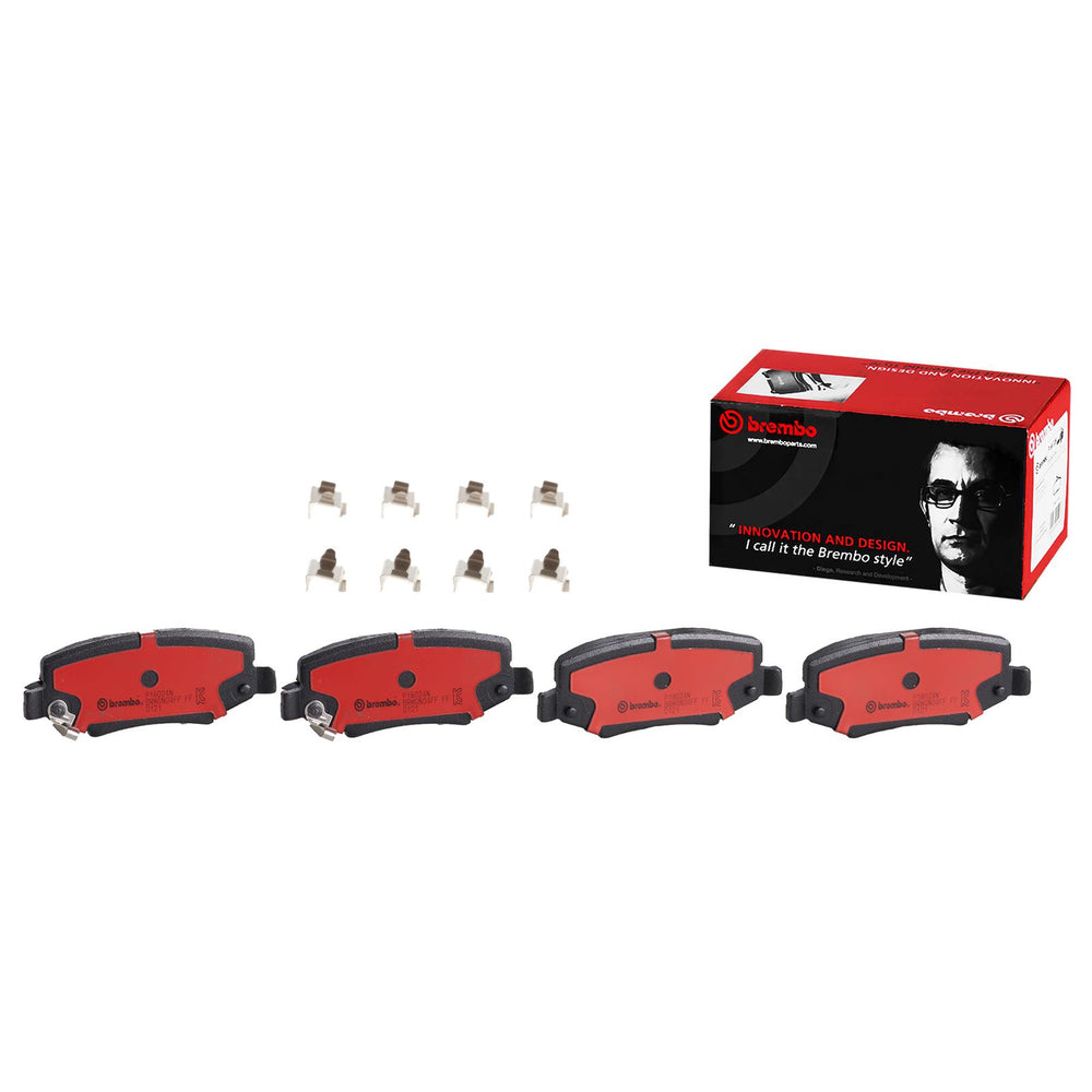Brembo 07-11 Dodge Nitro/07-17 Wrangler/2018 Wrangler JK Rear Premium NAO Ceramic OE Equivalent Pad