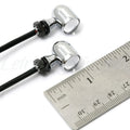 Letric Lighting Mini LED w/Dual-Function Red Running Light & Red Turn Signal (Pair) - Black Anodized