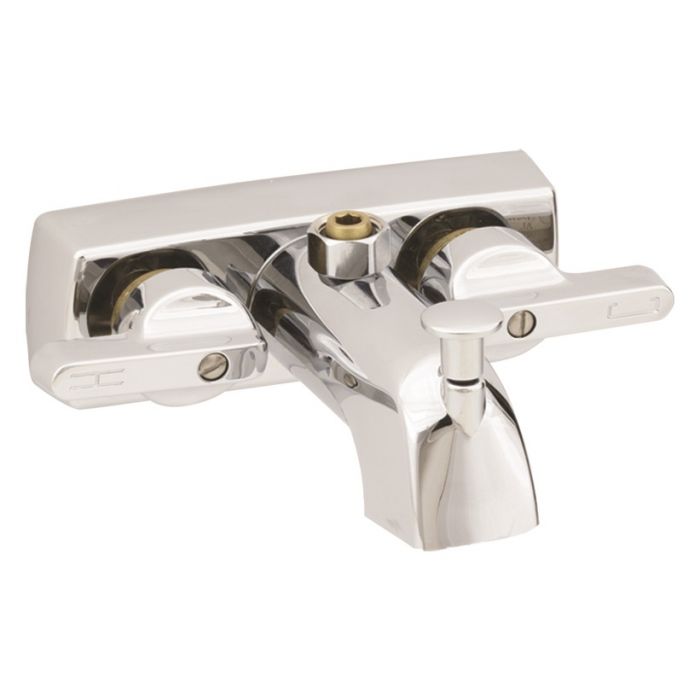 TUB/SHOWER DIV FAUCET W/ SHOWER HEAD 33/8IN 2 LEVER BRASS CHROME