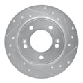 DFC 17-25 Hyundai Veloster Rear Right Drilled & Slotted Silver Brake Rotor