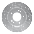 DFC 17-25 Hyundai Veloster Rear Right Drilled & Slotted Silver Brake Rotor