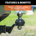 PACKAGED ROCKERBALL CUSHION HITCH BALL 2 5/16IN X 1 1/4IN SHANK 12000LB