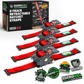 Rhino USA Retractable E-Track Ratchet Straps (2 Pack, 2Inx10Ft) (Red)