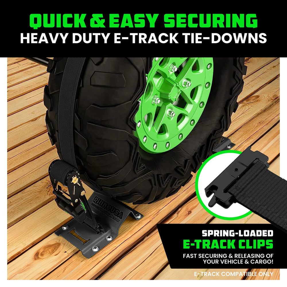 Rhino USA Heavy-Duty Wheel Chock Tie Down Kit - Black